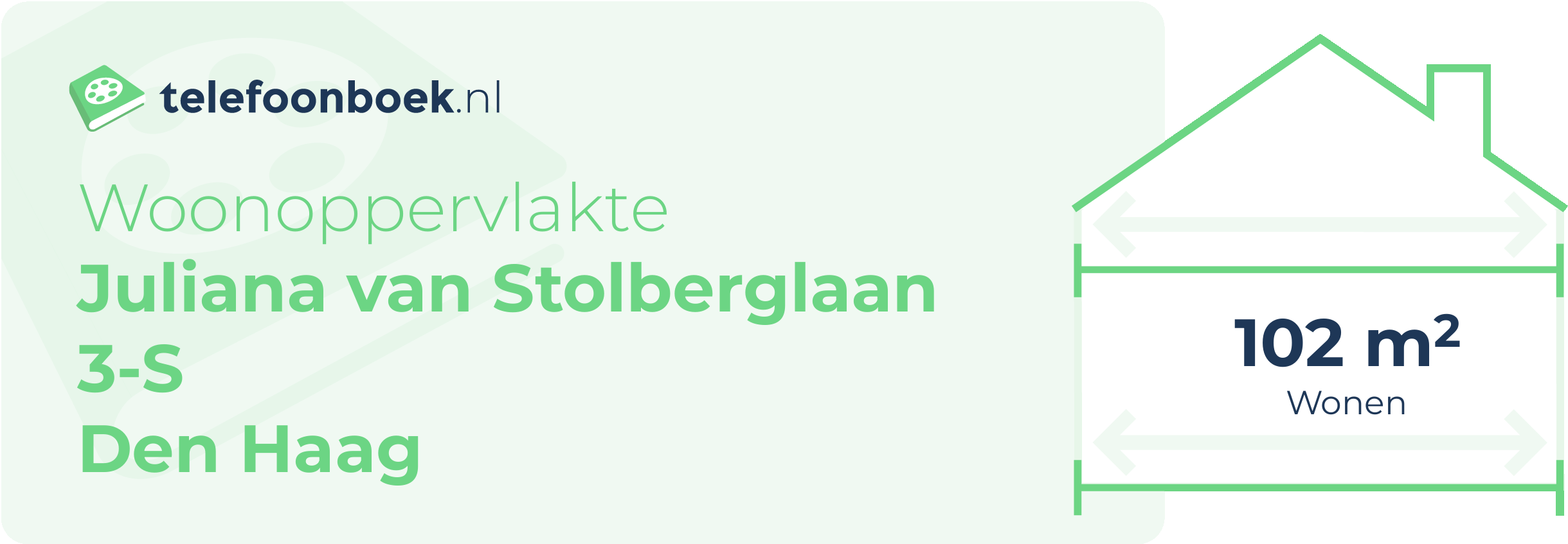 Woonoppervlakte Juliana Van Stolberglaan 3-S Den Haag