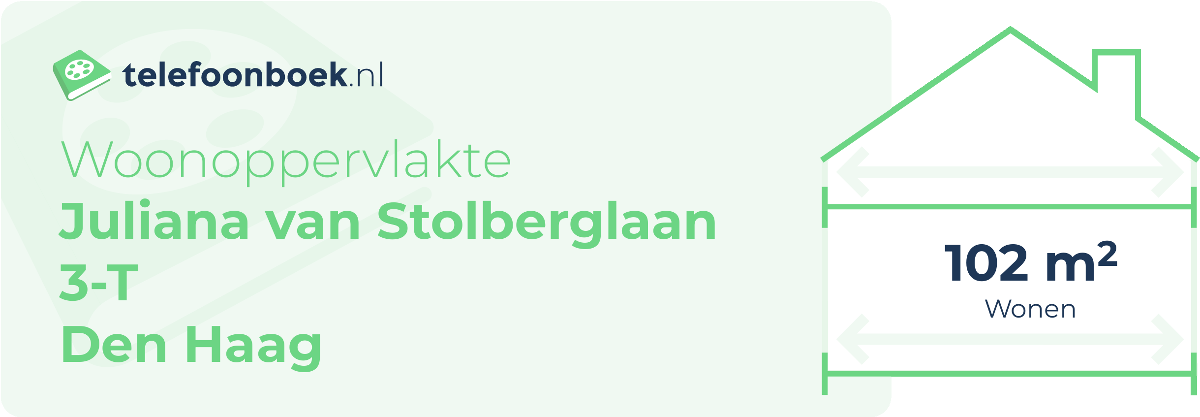 Woonoppervlakte Juliana Van Stolberglaan 3-T Den Haag
