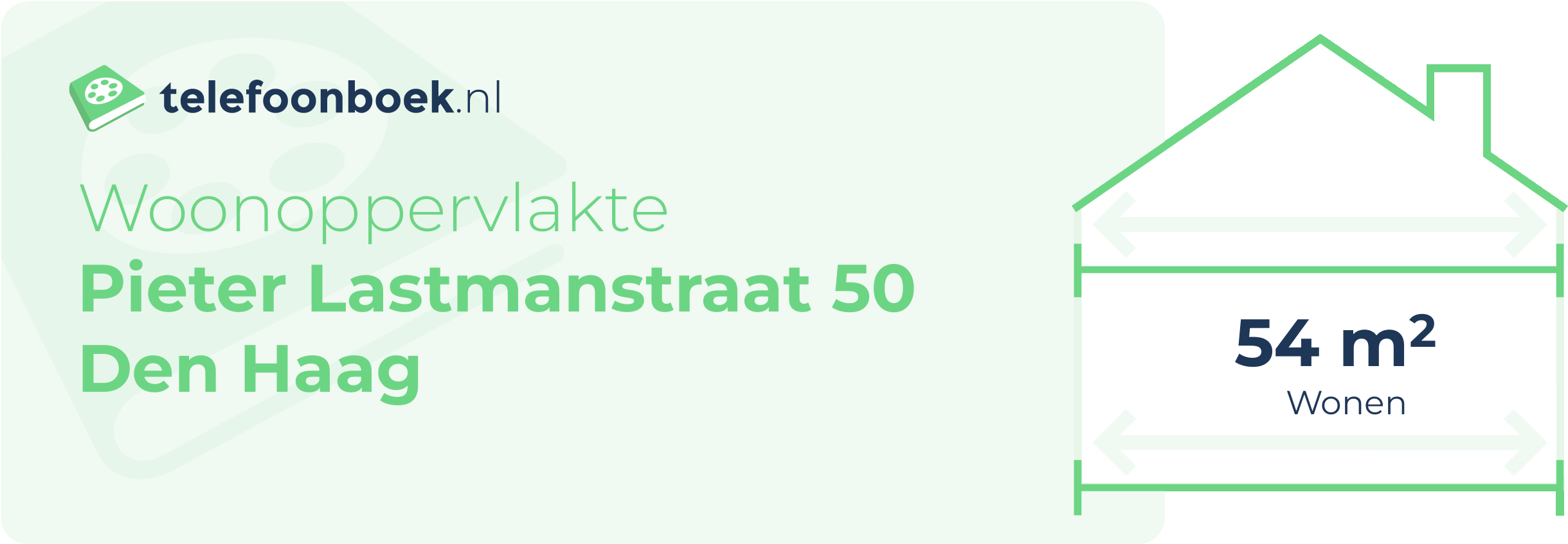 Woonoppervlakte Pieter Lastmanstraat 50 Den Haag