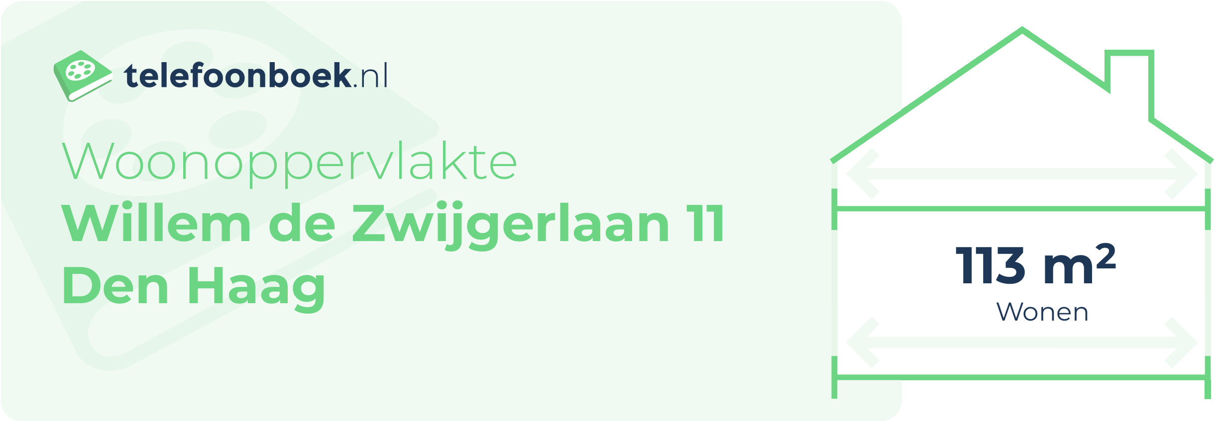Woonoppervlakte Willem De Zwijgerlaan 11 Den Haag
