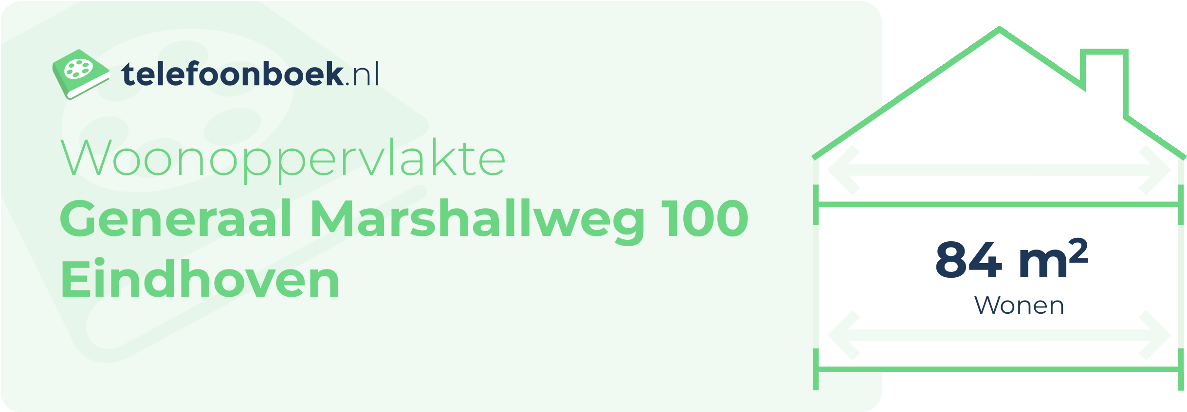 Woonoppervlakte Generaal Marshallweg 100 Eindhoven