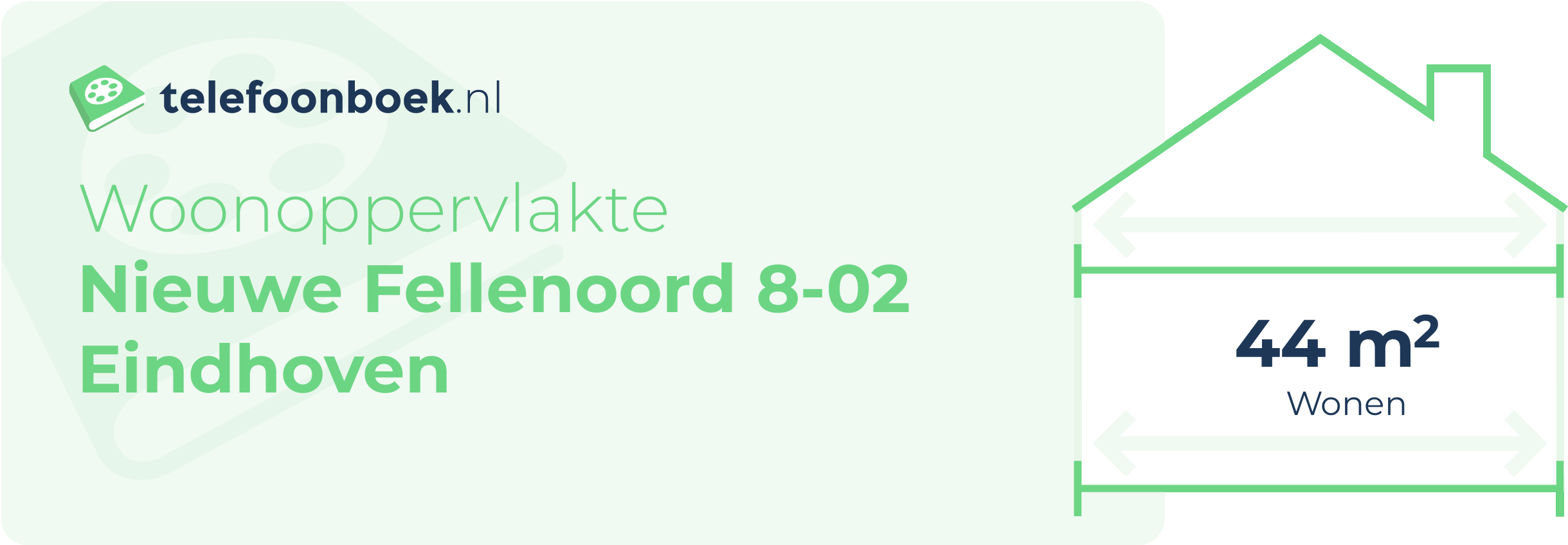 Woonoppervlakte Nieuwe Fellenoord 8-02 Eindhoven