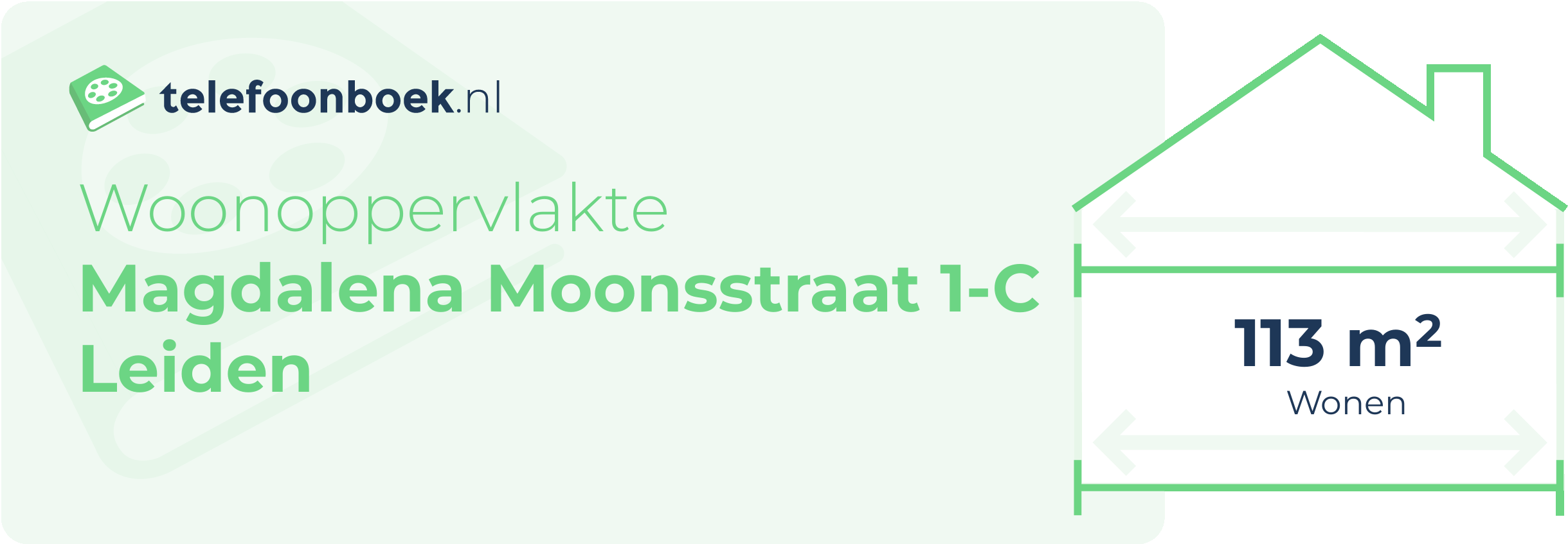 Woonoppervlakte Magdalena Moonsstraat 1-C Leiden