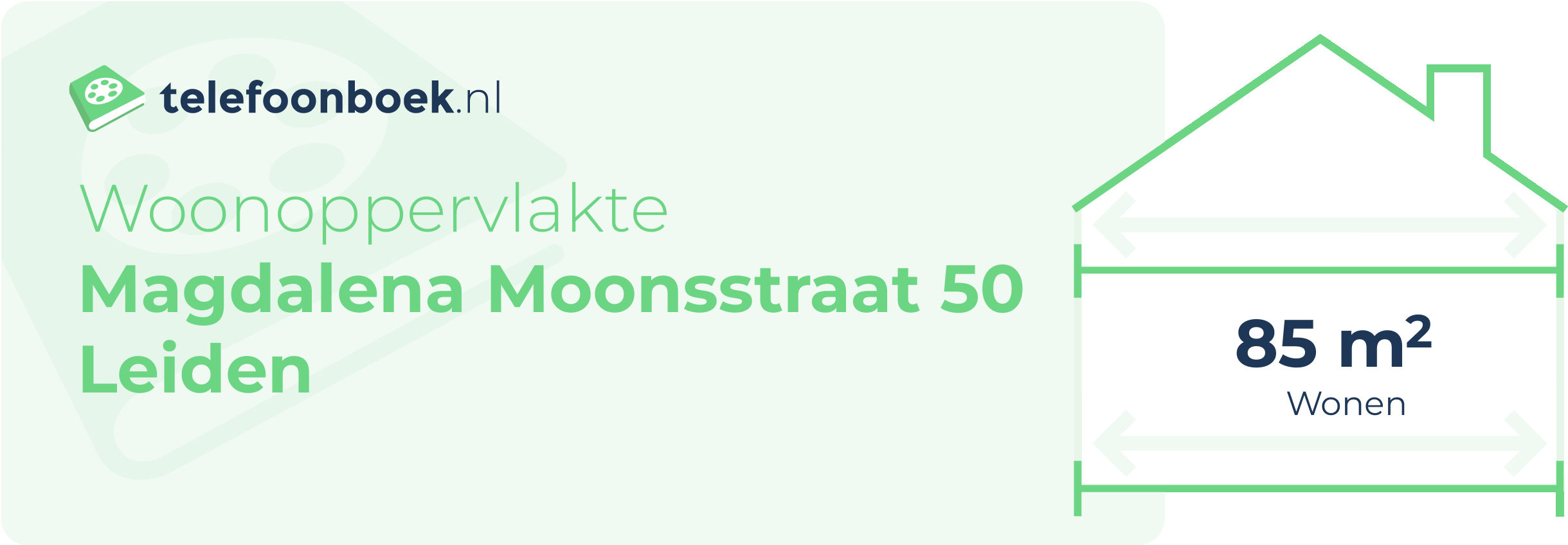 Woonoppervlakte Magdalena Moonsstraat 50 Leiden