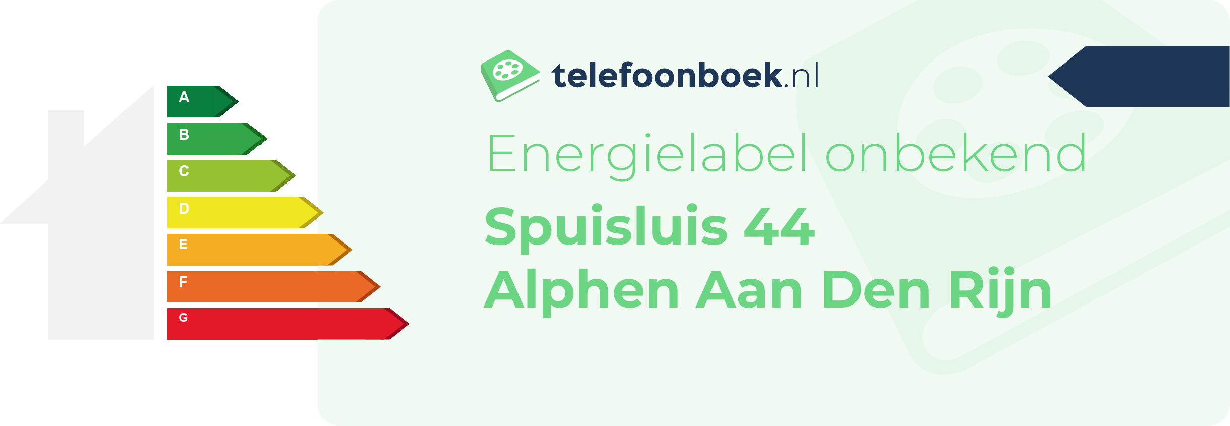 Energielabel Spuisluis 44 Alphen Aan Den Rijn