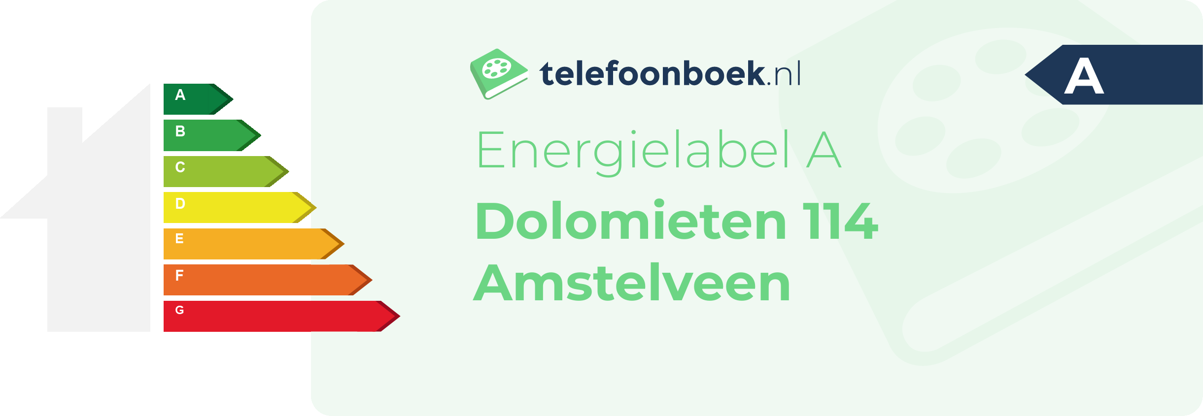 Energielabel Dolomieten 114 Amstelveen