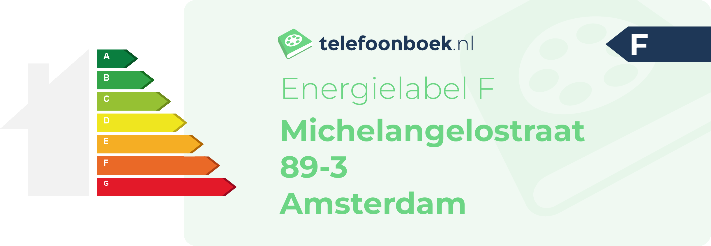 Energielabel Michelangelostraat 89-3 Amsterdam