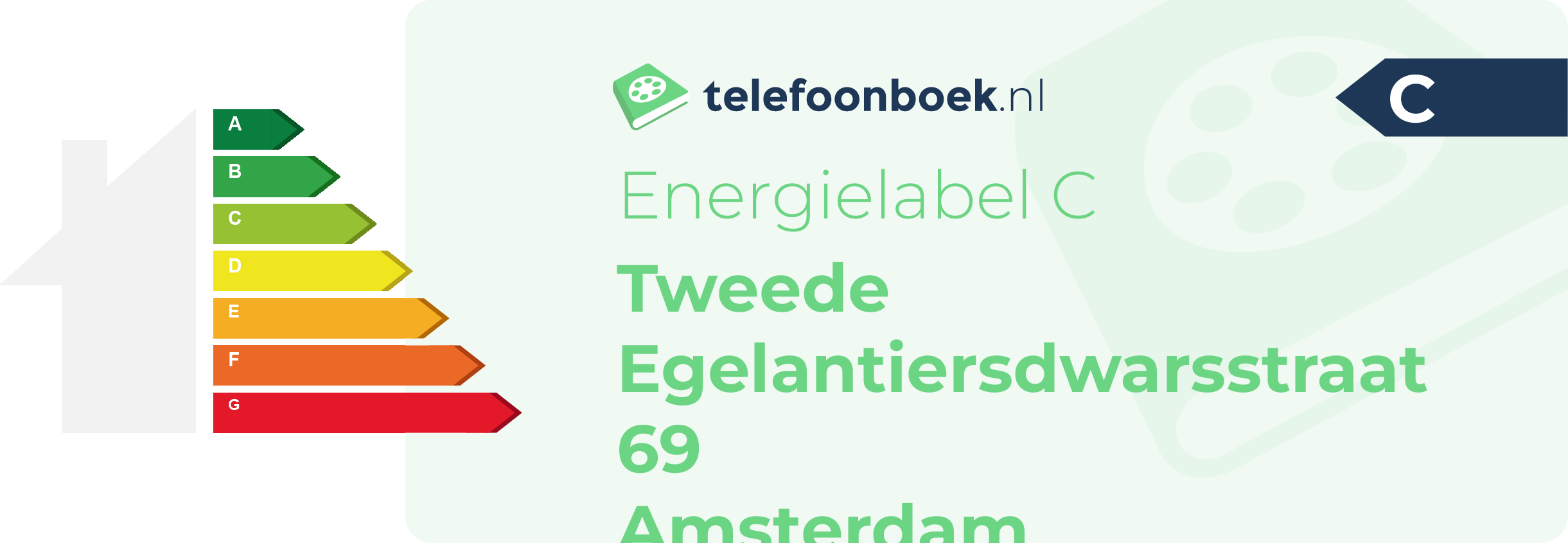 Energielabel Tweede Egelantiersdwarsstraat 69 Amsterdam