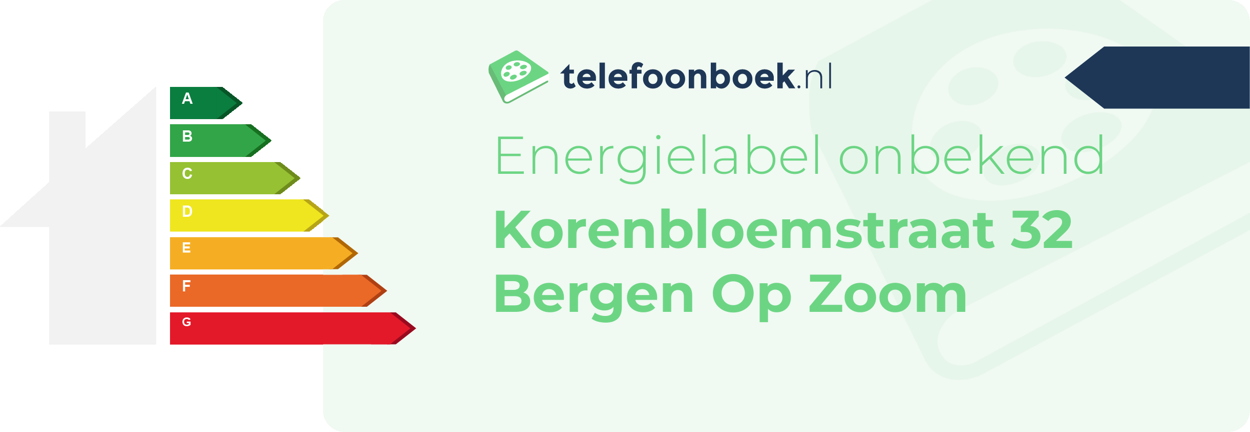 Energielabel Korenbloemstraat 32 Bergen Op Zoom