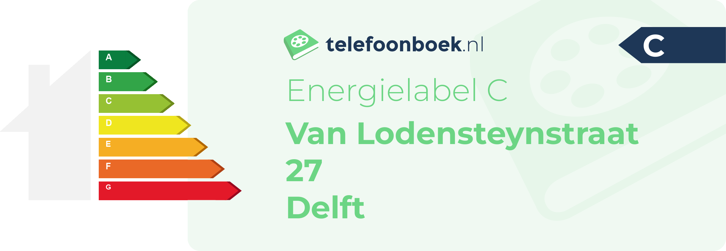 Energielabel Van Lodensteynstraat 27 Delft