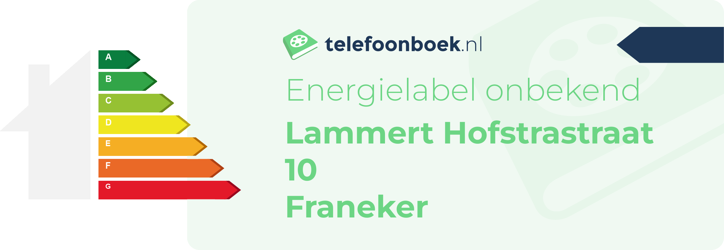 Energielabel Lammert Hofstrastraat 10 Franeker