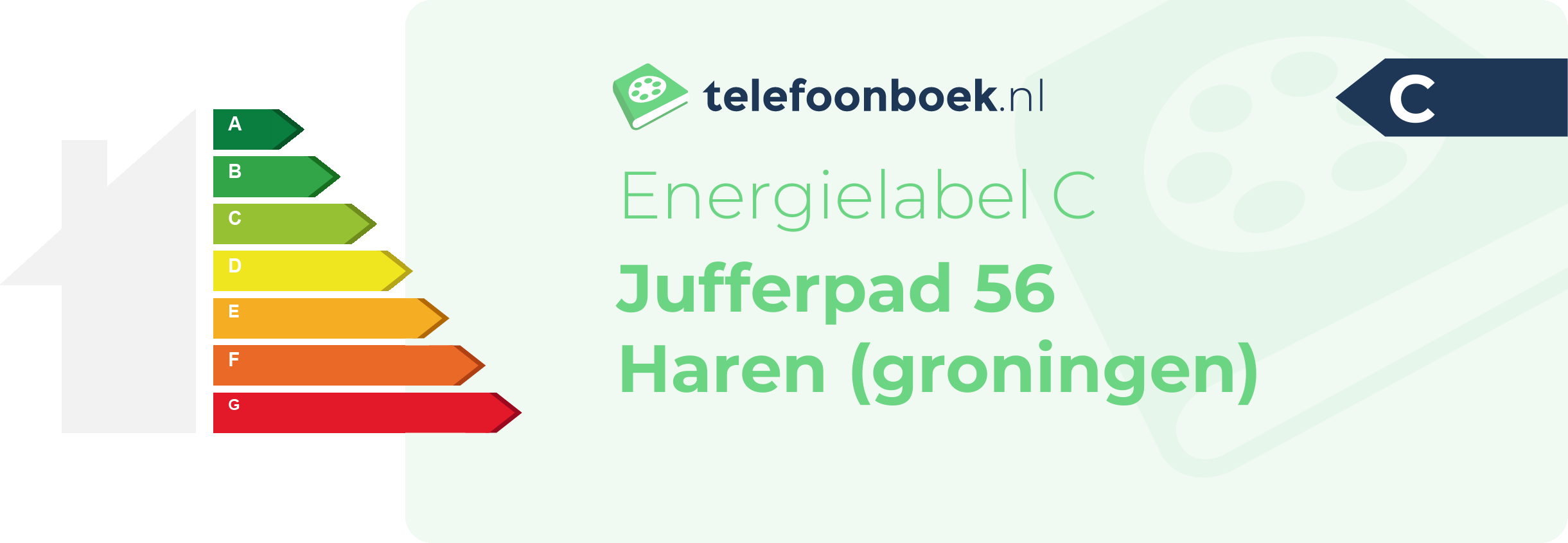 Energielabel Jufferpad 56 Haren (Groningen)