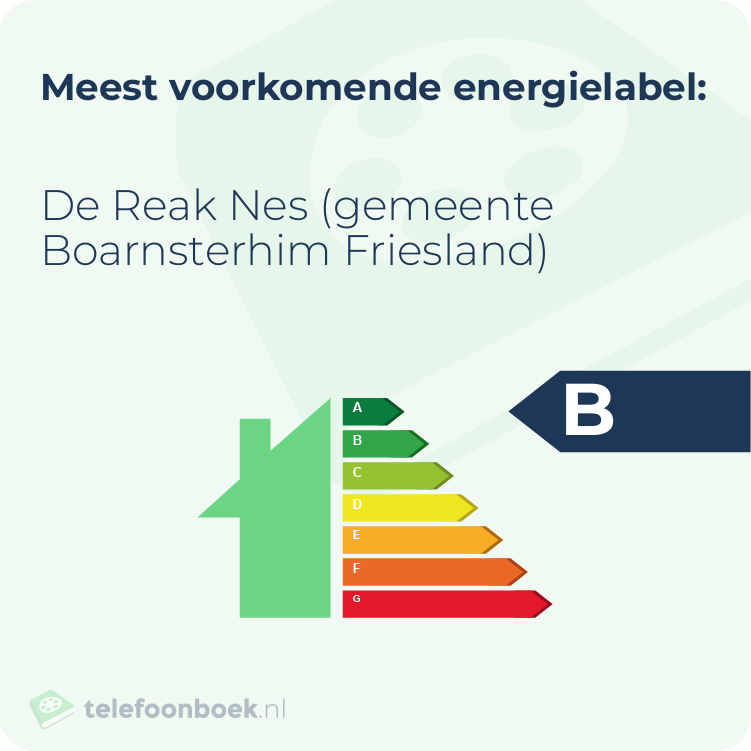 Energielabel De Reak Nes (gemeente Boarnsterhim Friesland) | Meest voorkomend