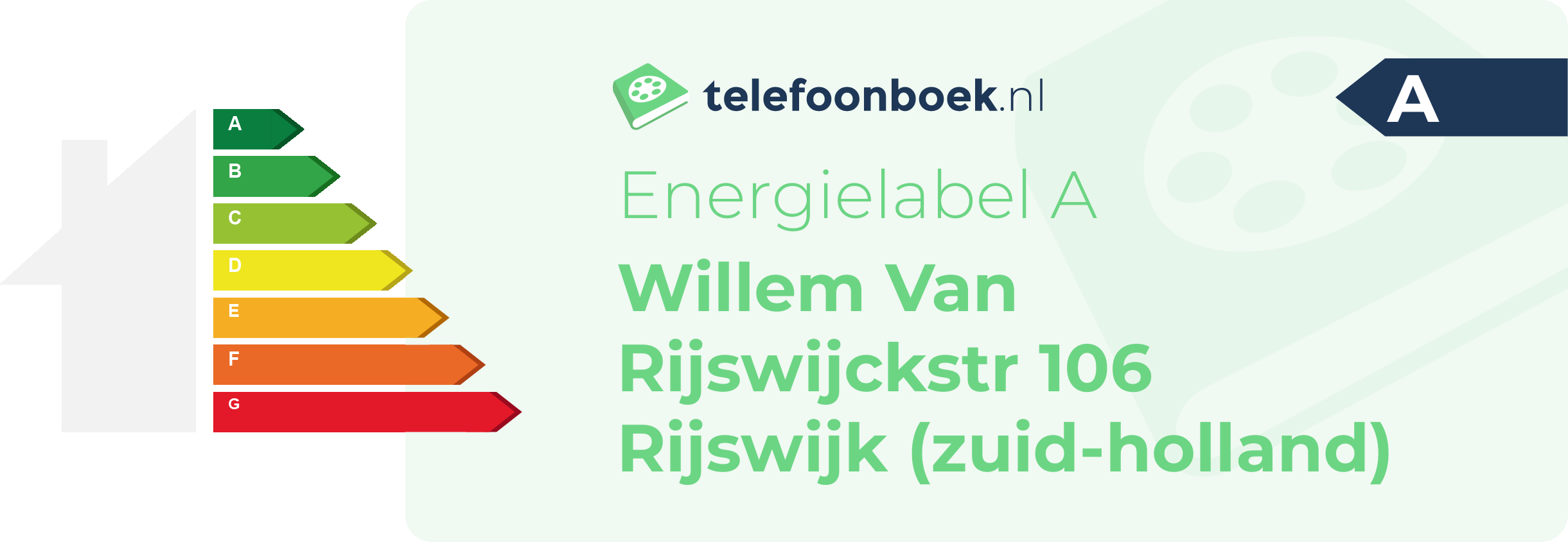 Energielabel Willem Van Rijswijckstr 106 Rijswijk (Zuid-Holland)