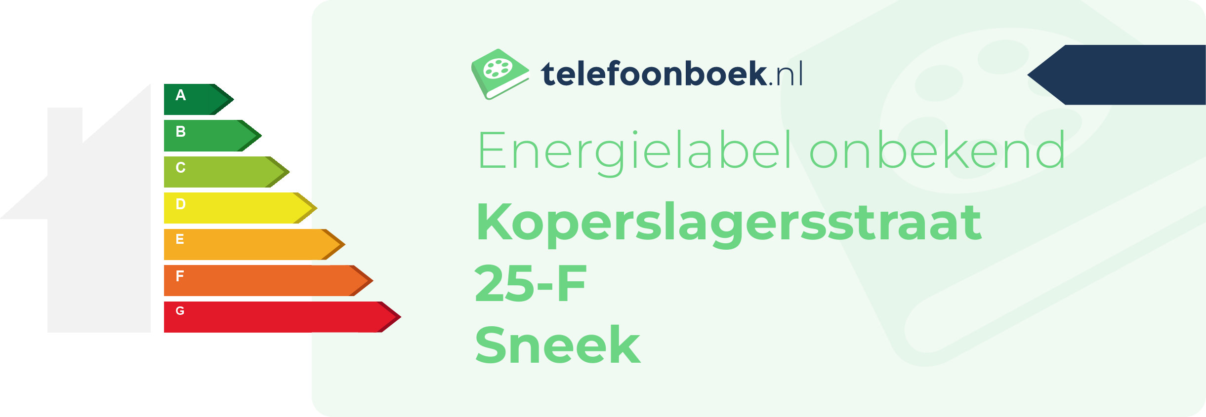 Energielabel Koperslagersstraat 25-F Sneek