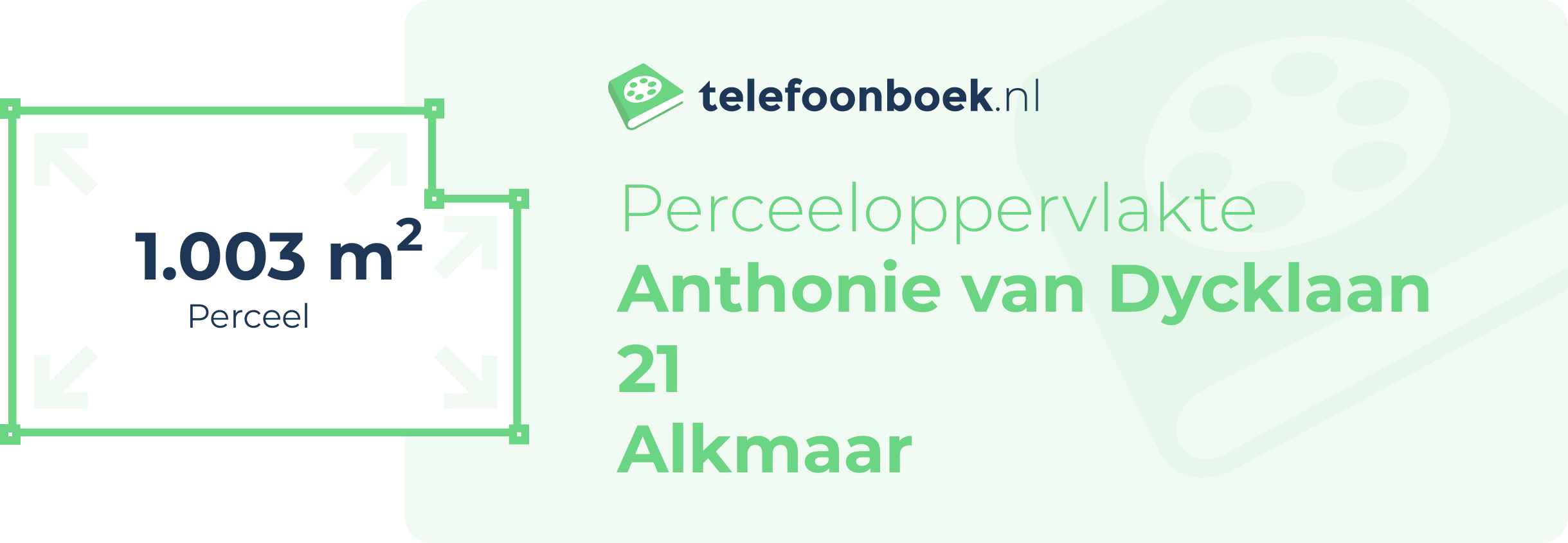 Perceeloppervlakte Anthonie Van Dycklaan 21 Alkmaar