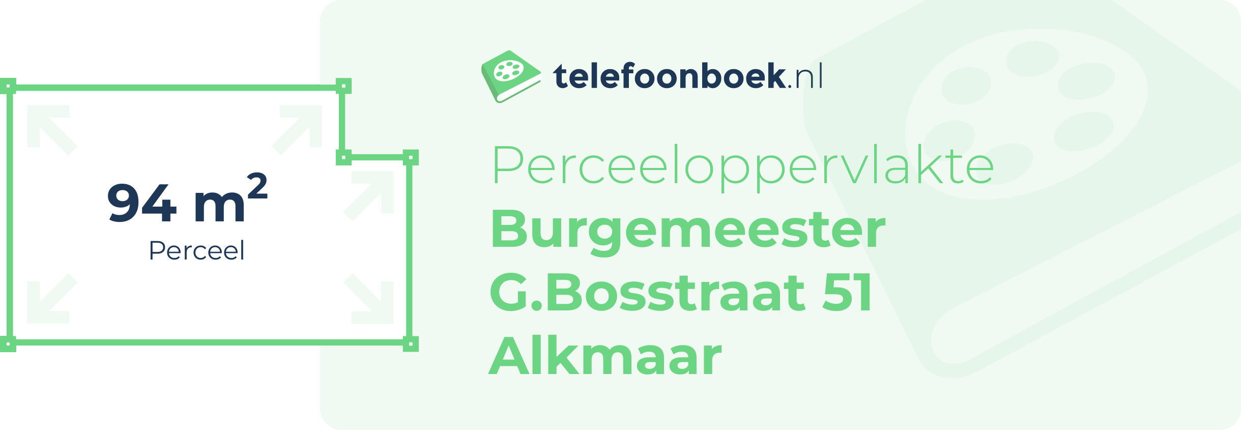 Perceeloppervlakte Burgemeester G.Bosstraat 51 Alkmaar