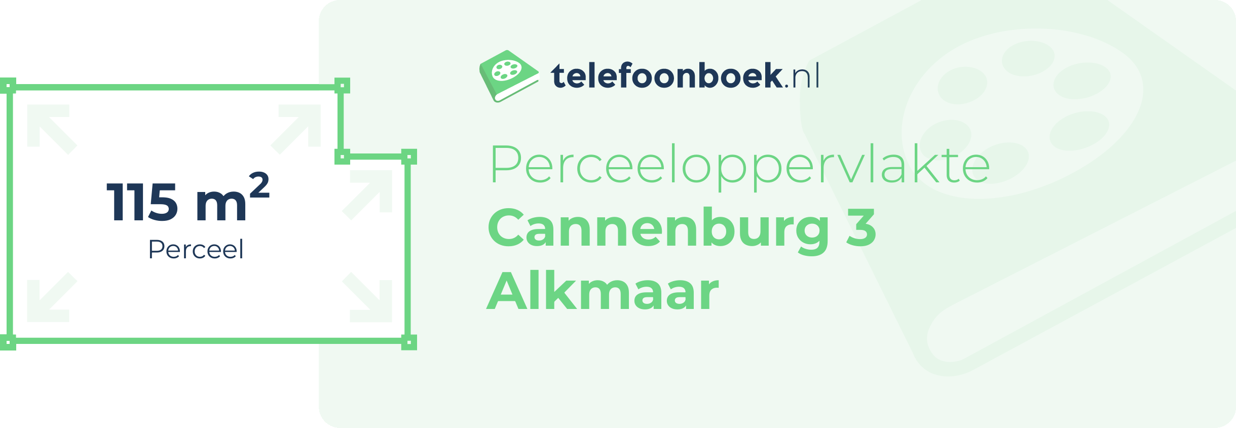Perceeloppervlakte Cannenburg 3 Alkmaar