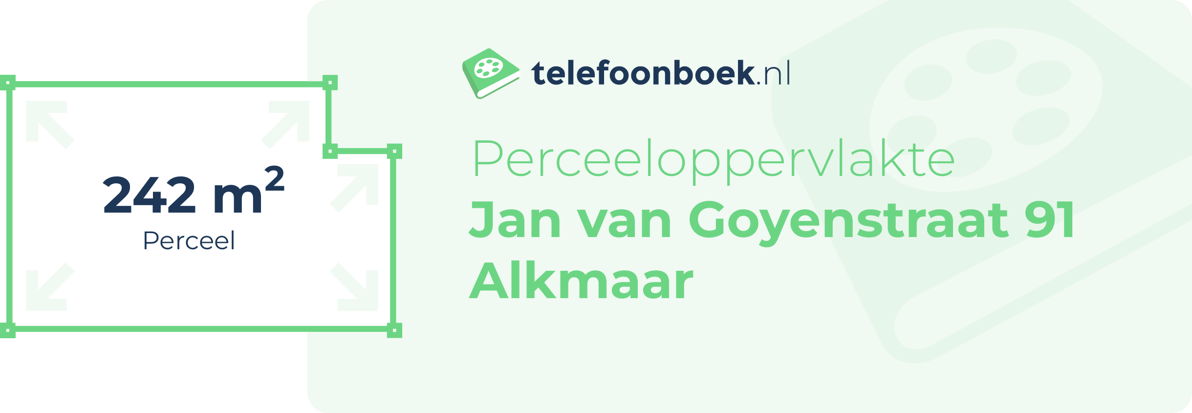Perceeloppervlakte Jan Van Goyenstraat 91 Alkmaar