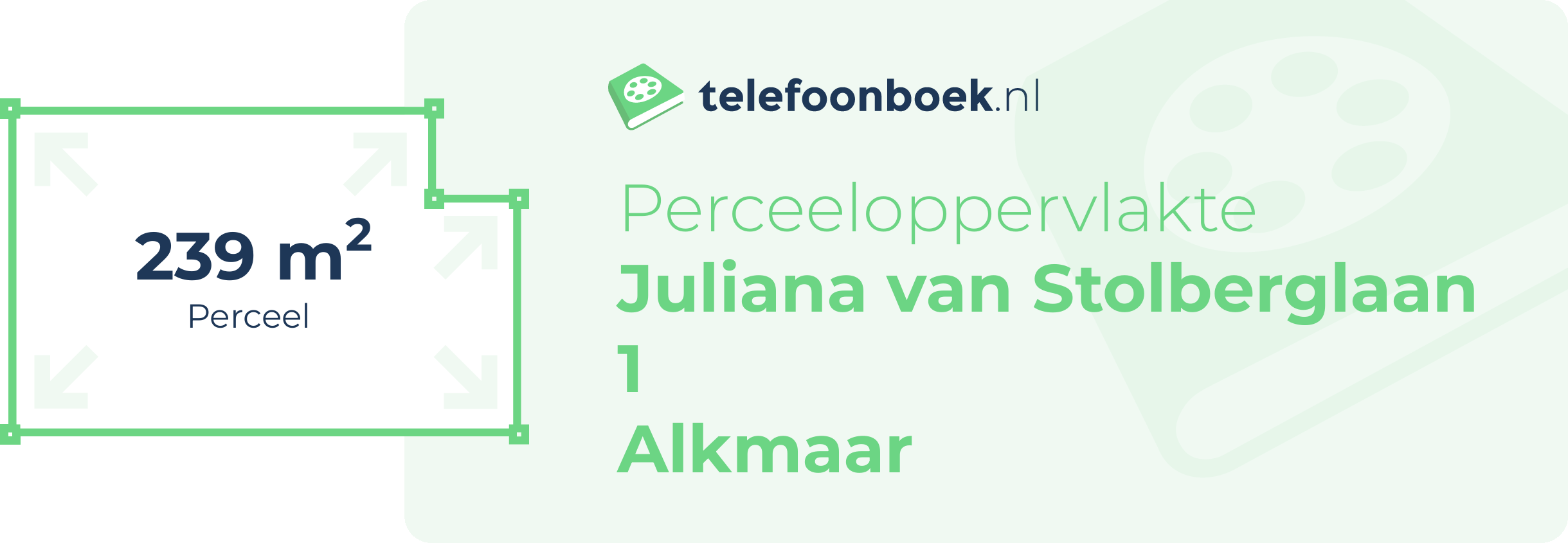 Perceeloppervlakte Juliana Van Stolberglaan 1 Alkmaar