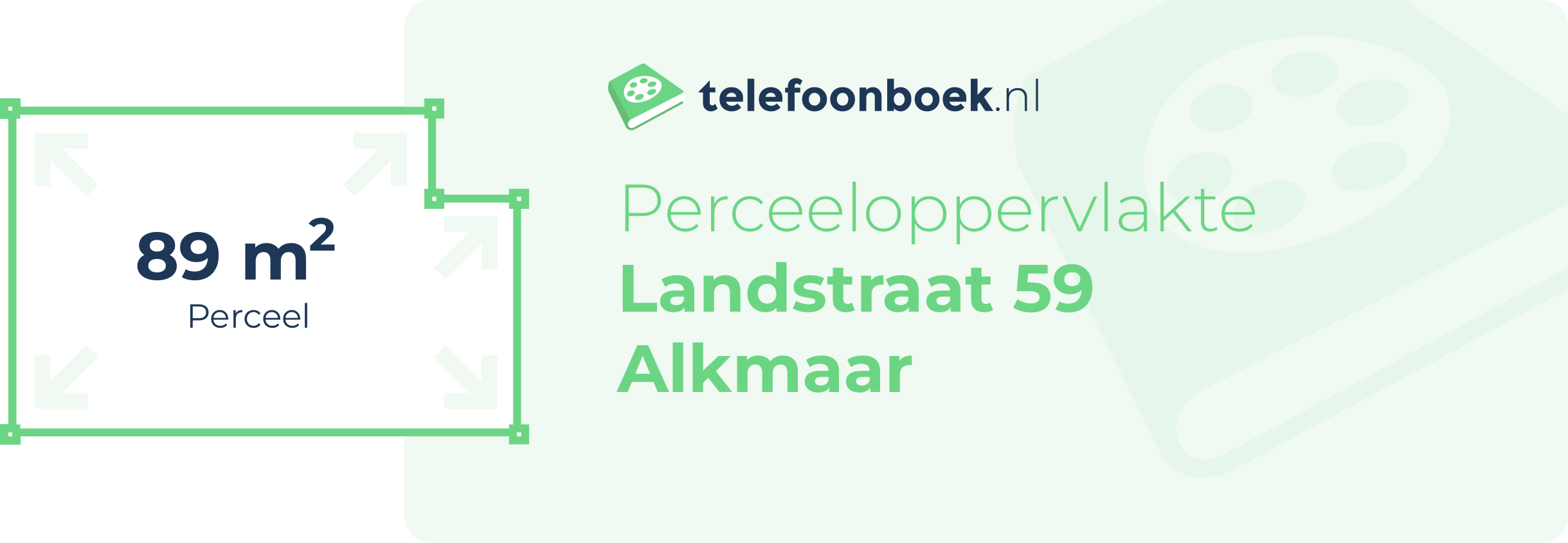 Perceeloppervlakte Landstraat 59 Alkmaar