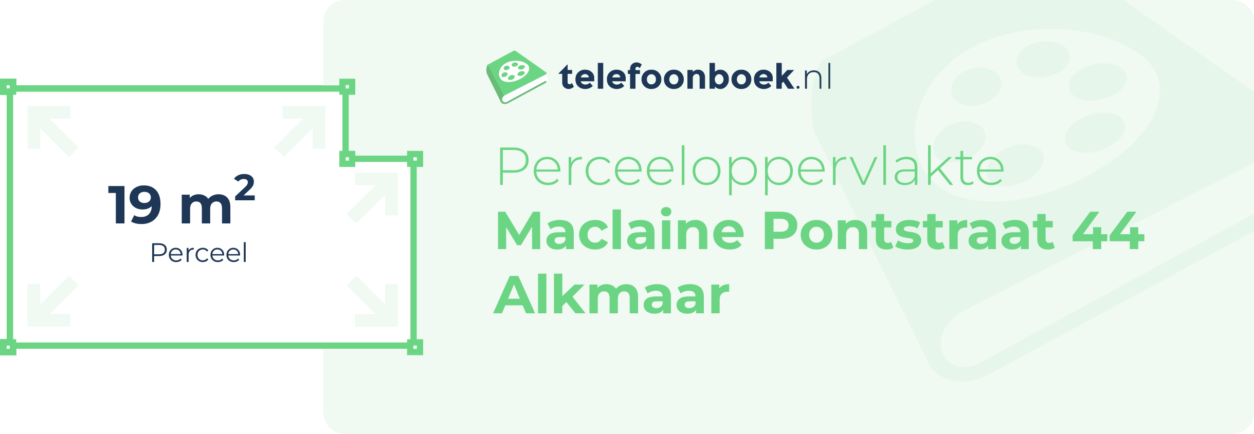 Perceeloppervlakte Maclaine Pontstraat 44 Alkmaar