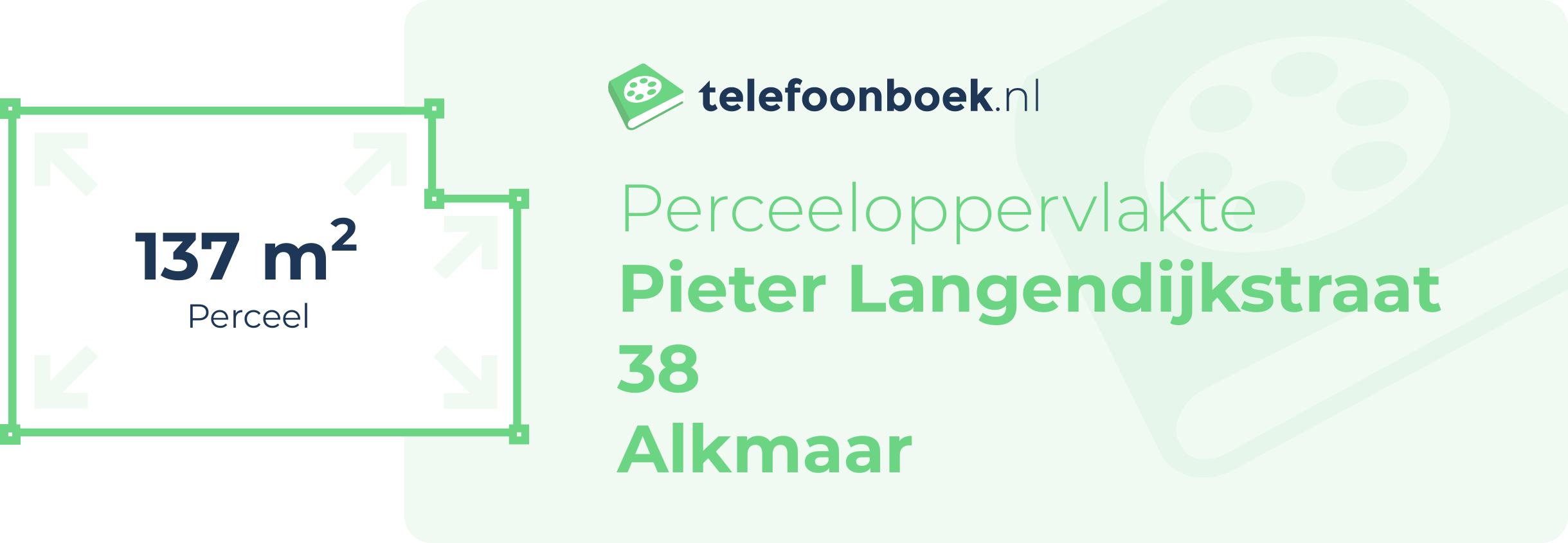 Perceeloppervlakte Pieter Langendijkstraat 38 Alkmaar