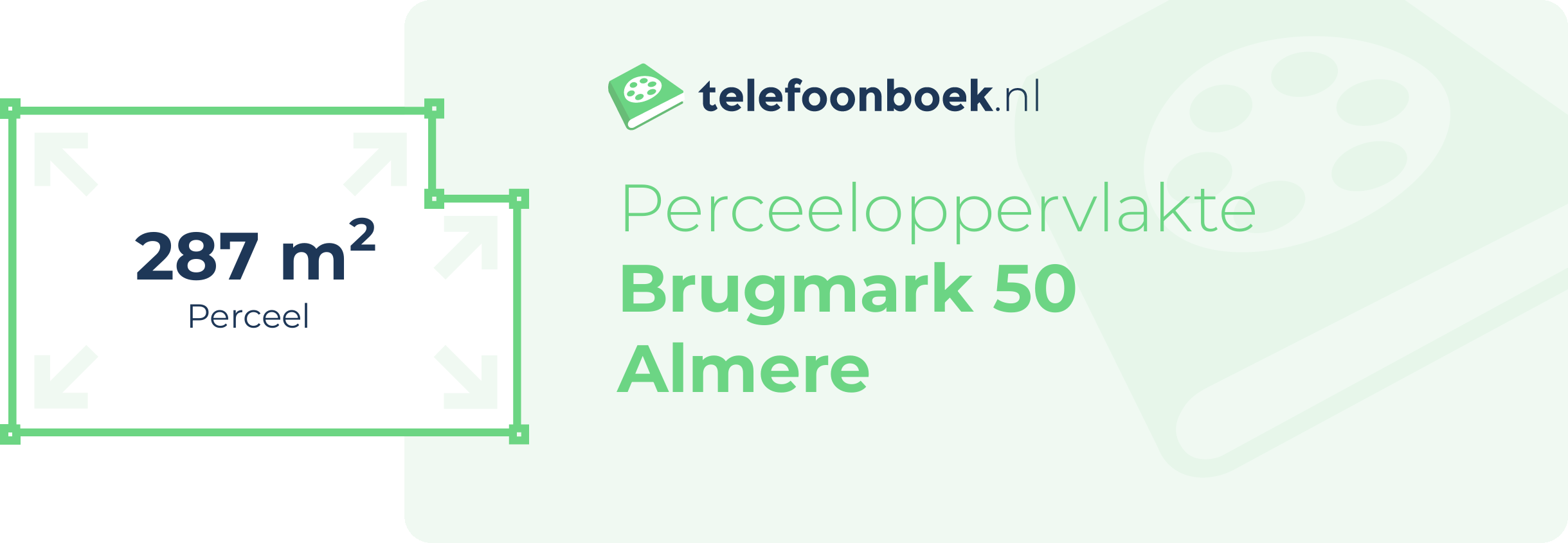 Perceeloppervlakte Brugmark 50 Almere