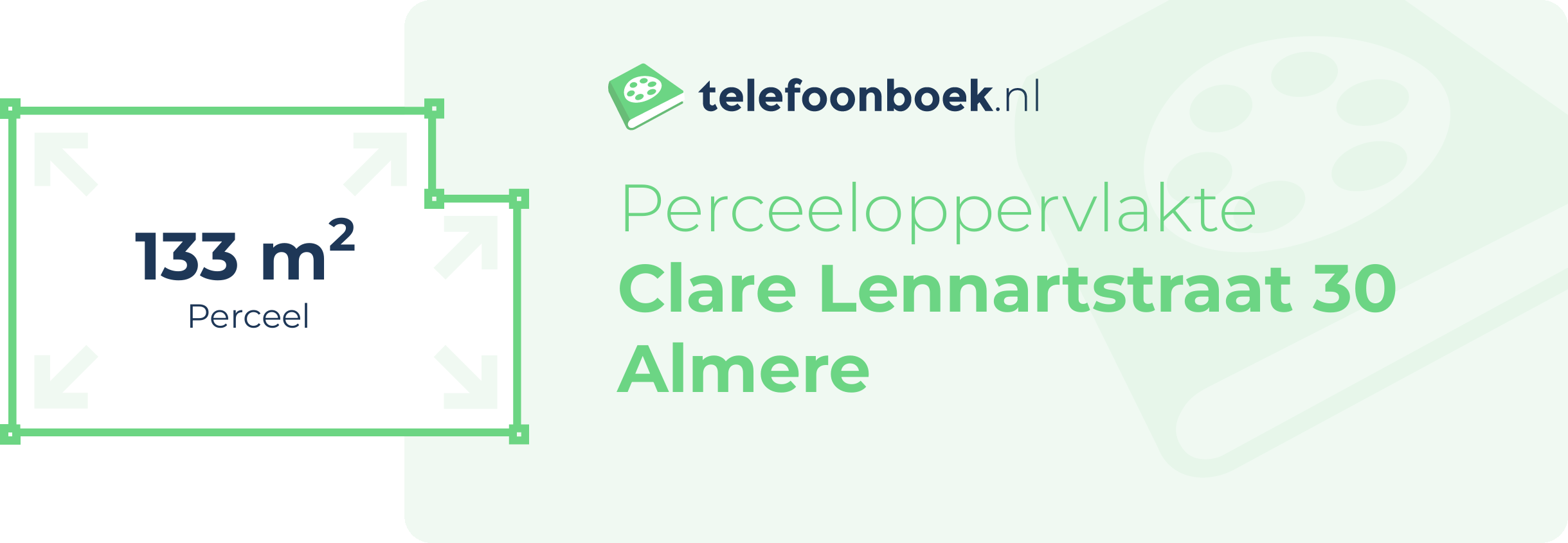 Perceeloppervlakte Clare Lennartstraat 30 Almere
