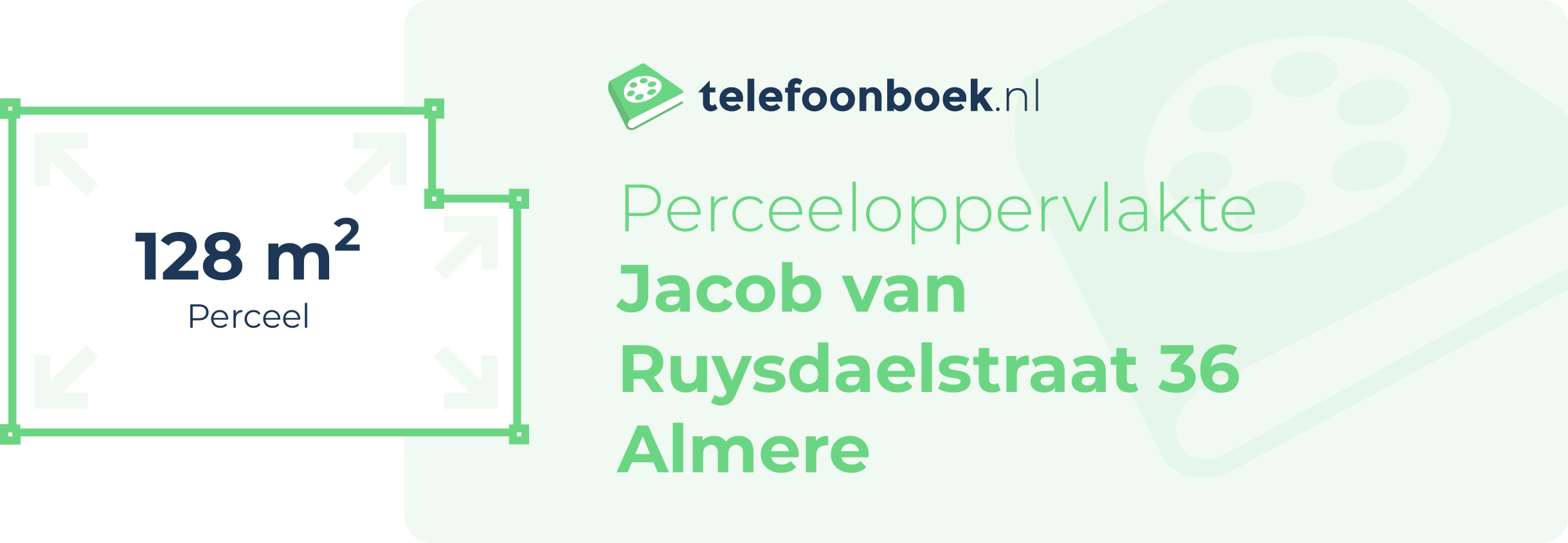 Perceeloppervlakte Jacob Van Ruysdaelstraat 36 Almere