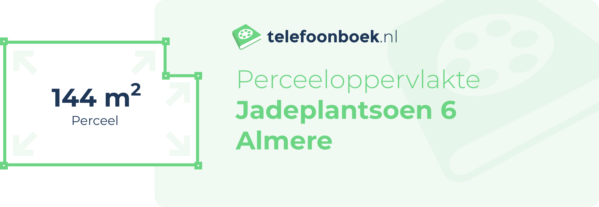 Perceeloppervlakte Jadeplantsoen 6 Almere