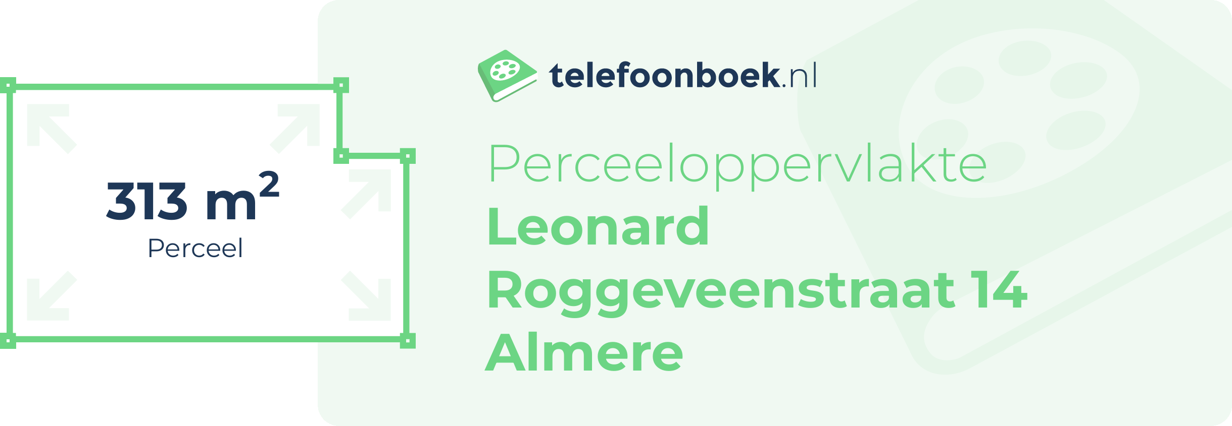Perceeloppervlakte Leonard Roggeveenstraat 14 Almere