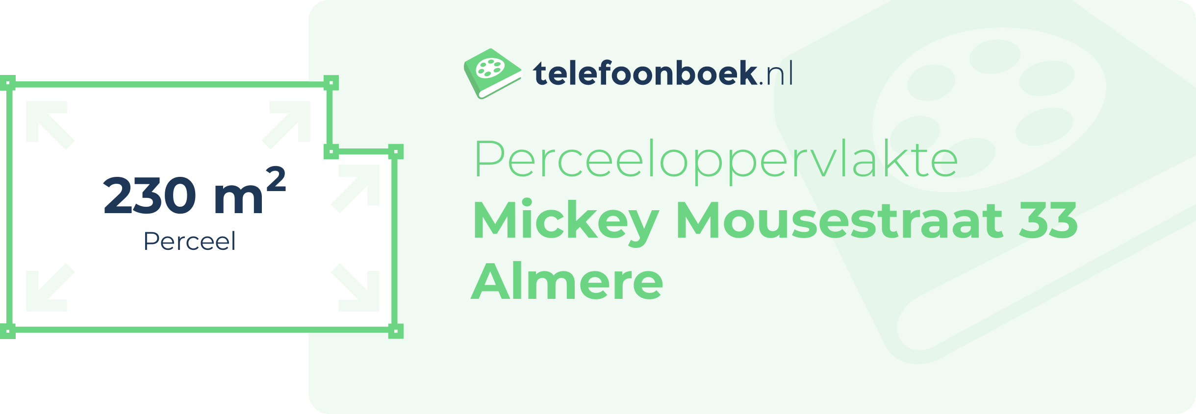 Perceeloppervlakte Mickey Mousestraat 33 Almere
