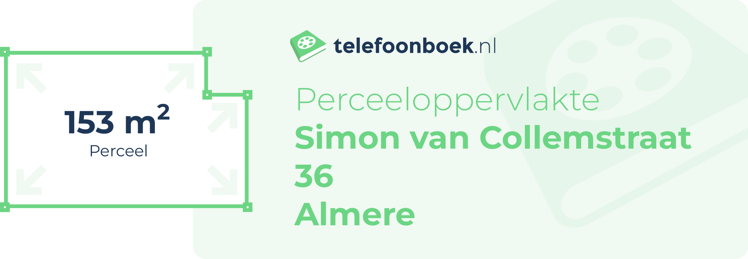 Perceeloppervlakte Simon Van Collemstraat 36 Almere