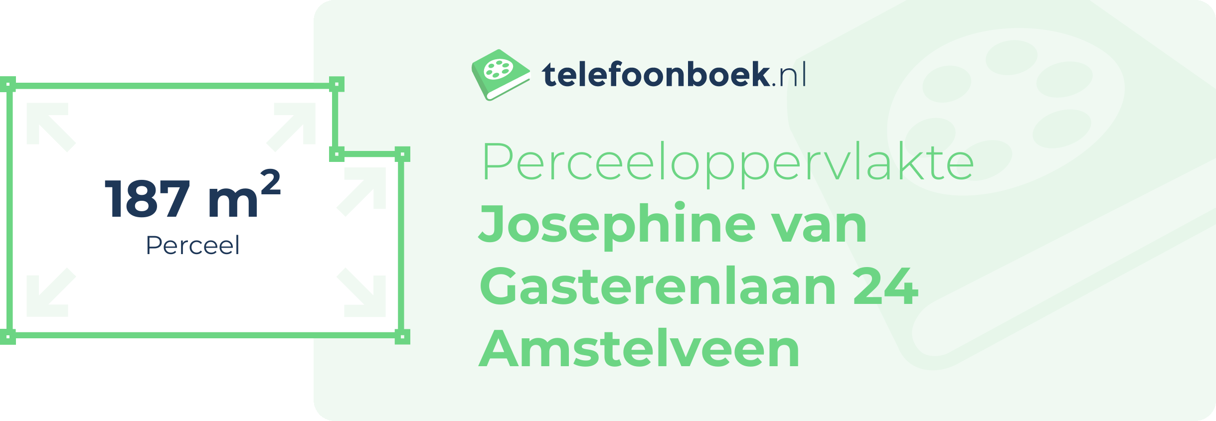 Perceeloppervlakte Josephine Van Gasterenlaan 24 Amstelveen