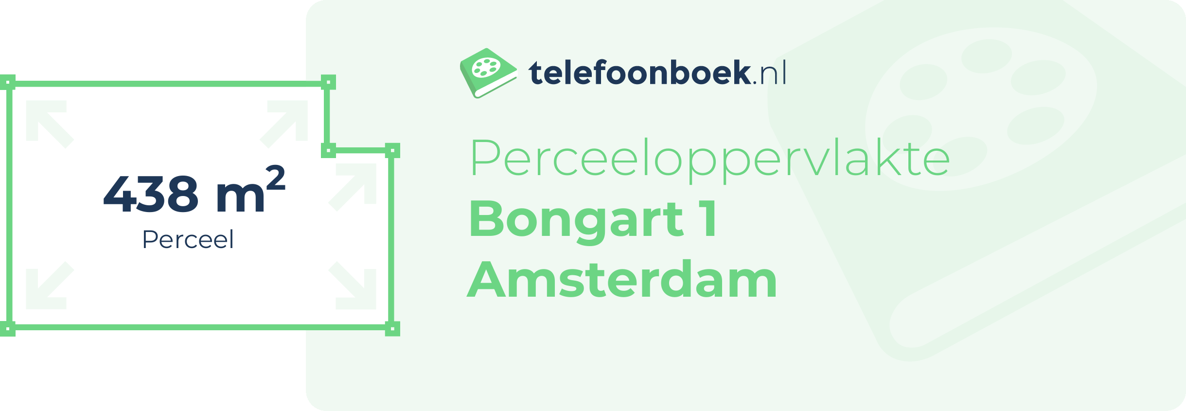 Perceeloppervlakte Bongart 1 Amsterdam
