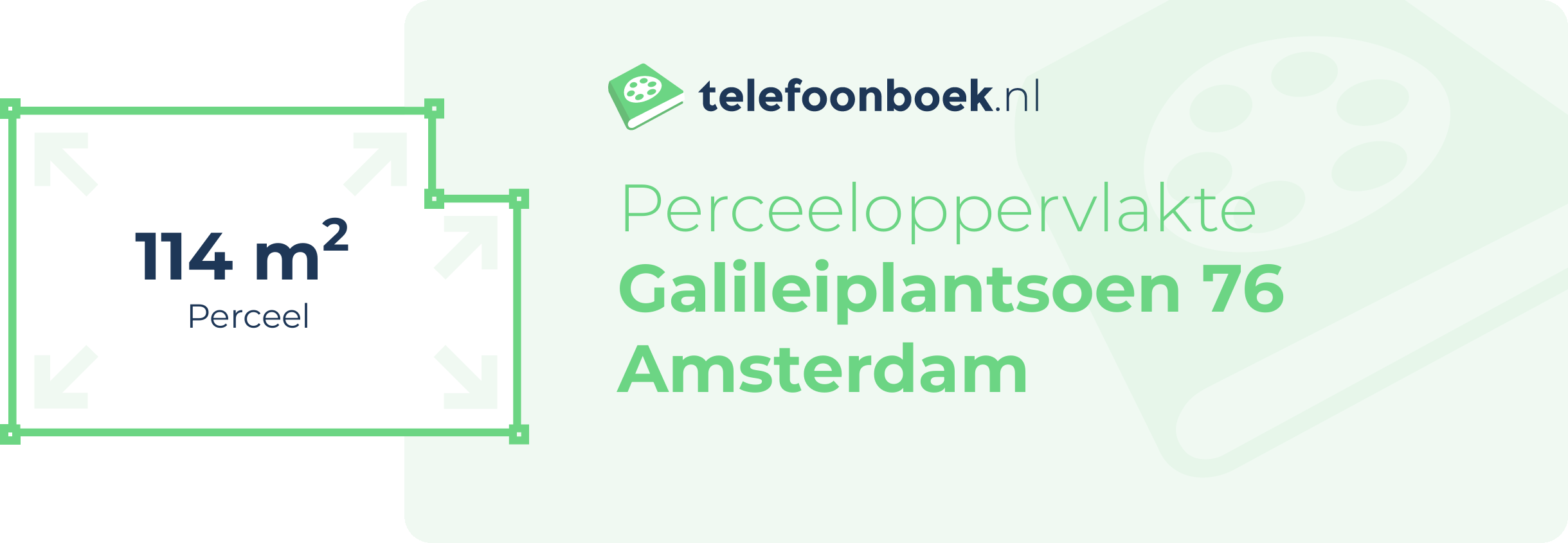 Perceeloppervlakte Galileiplantsoen 76 Amsterdam