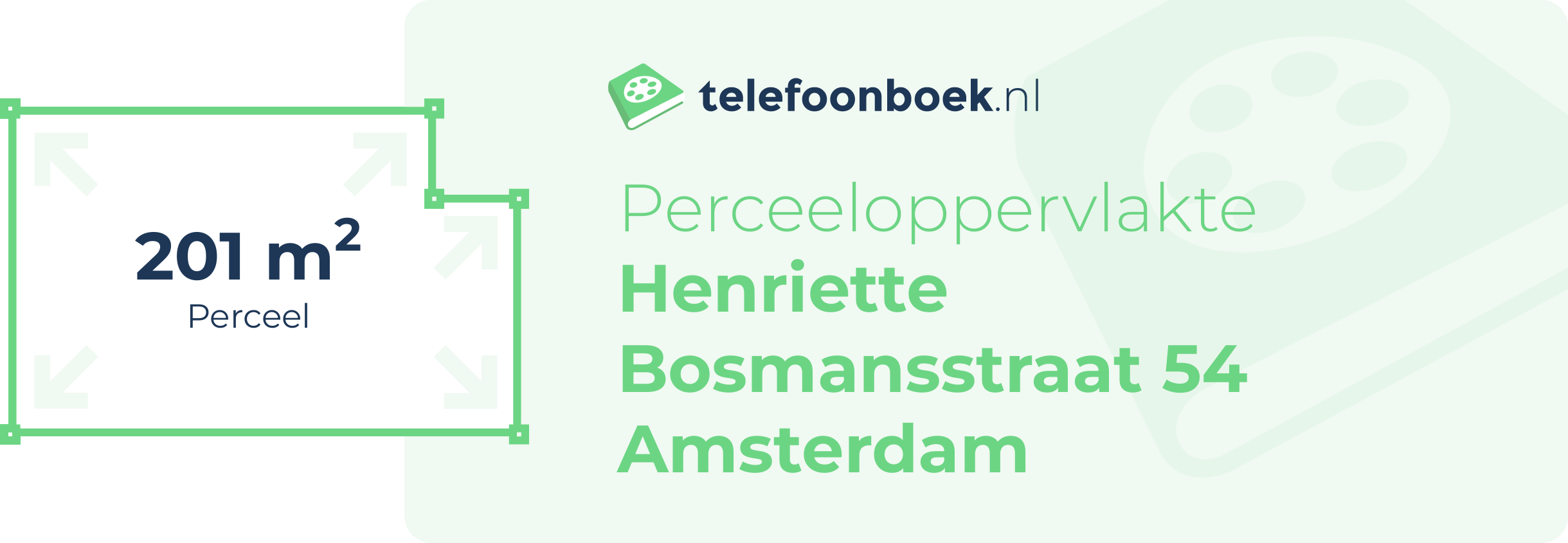 Perceeloppervlakte Henriette Bosmansstraat 54 Amsterdam