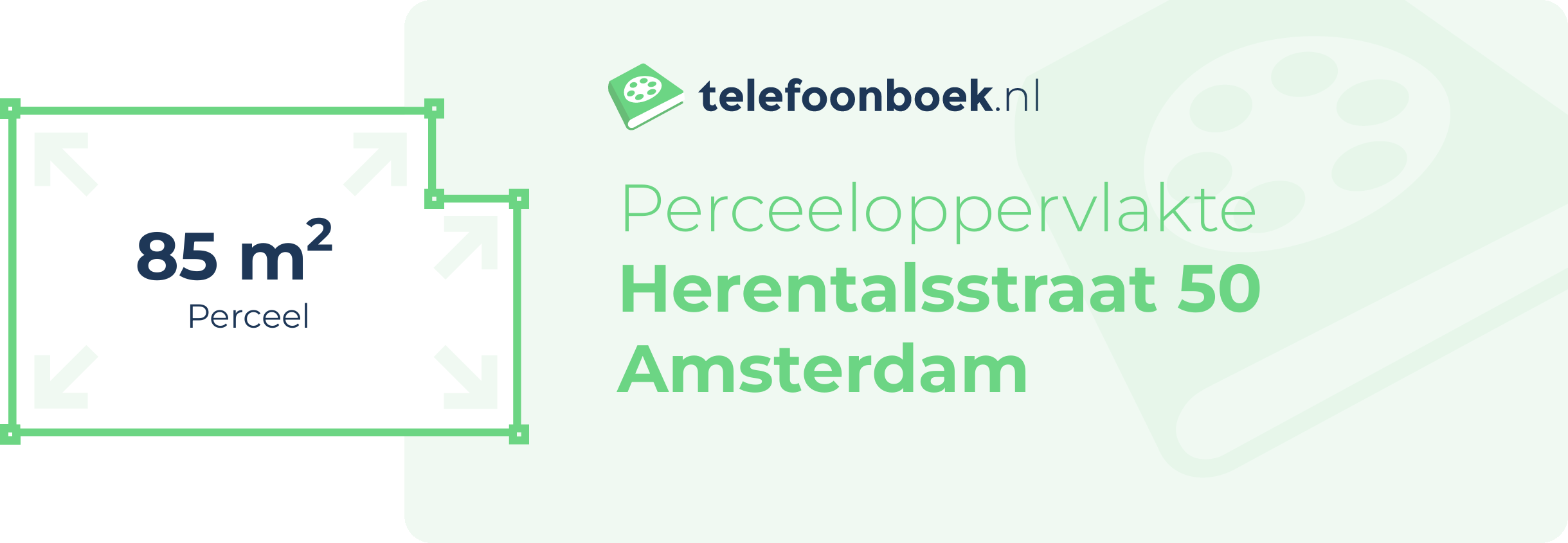 Perceeloppervlakte Herentalsstraat 50 Amsterdam