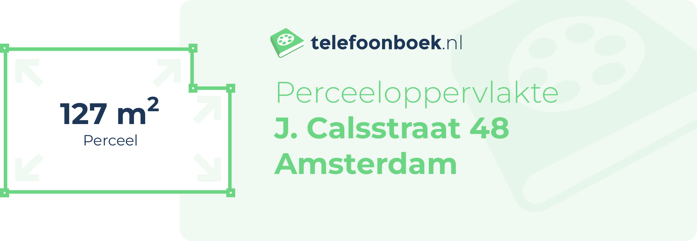 Perceeloppervlakte J. Calsstraat 48 Amsterdam