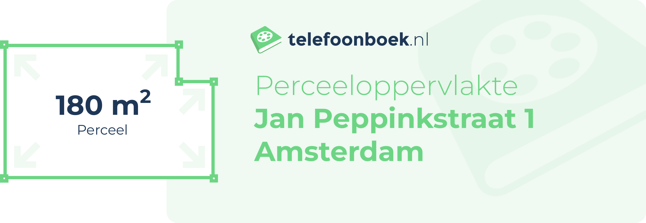 Perceeloppervlakte Jan Peppinkstraat 1 Amsterdam