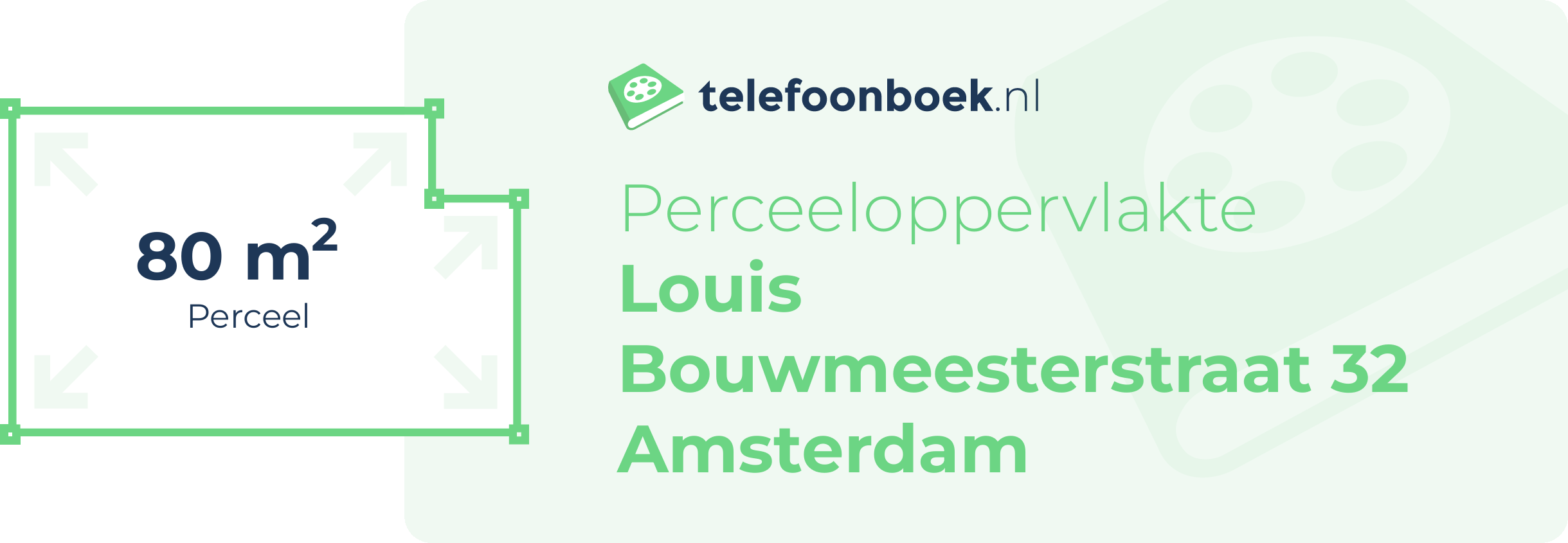 Perceeloppervlakte Louis Bouwmeesterstraat 32 Amsterdam