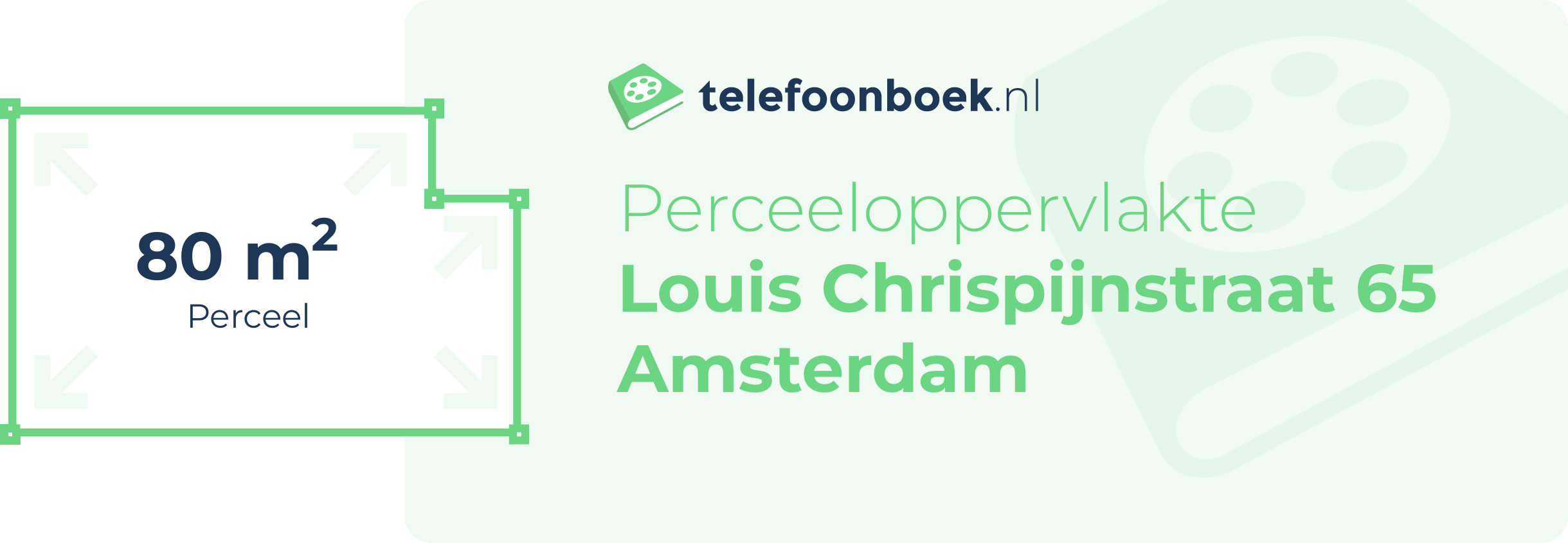 Perceeloppervlakte Louis Chrispijnstraat 65 Amsterdam