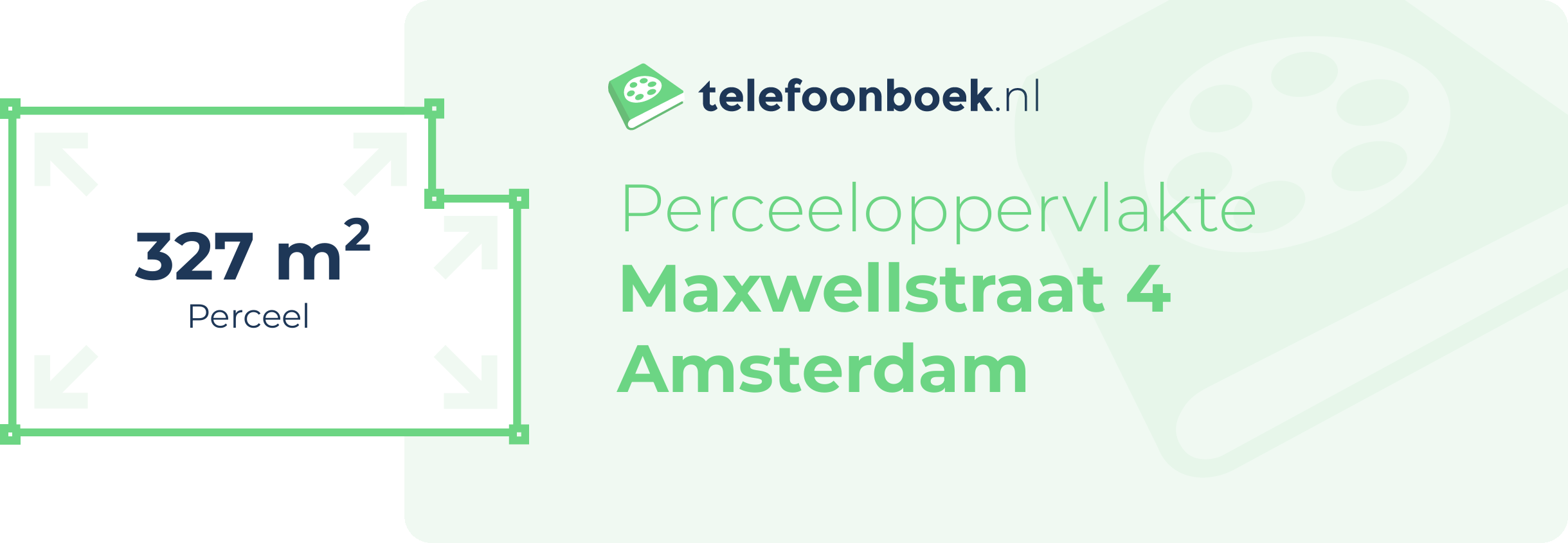 Perceeloppervlakte Maxwellstraat 4 Amsterdam