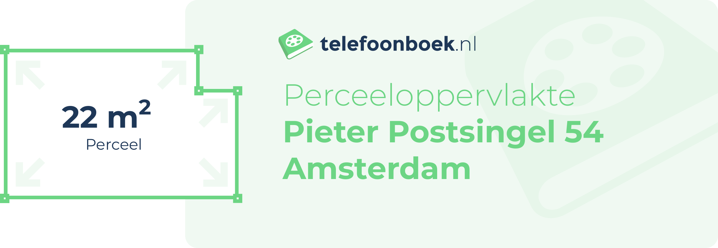 Perceeloppervlakte Pieter Postsingel 54 Amsterdam