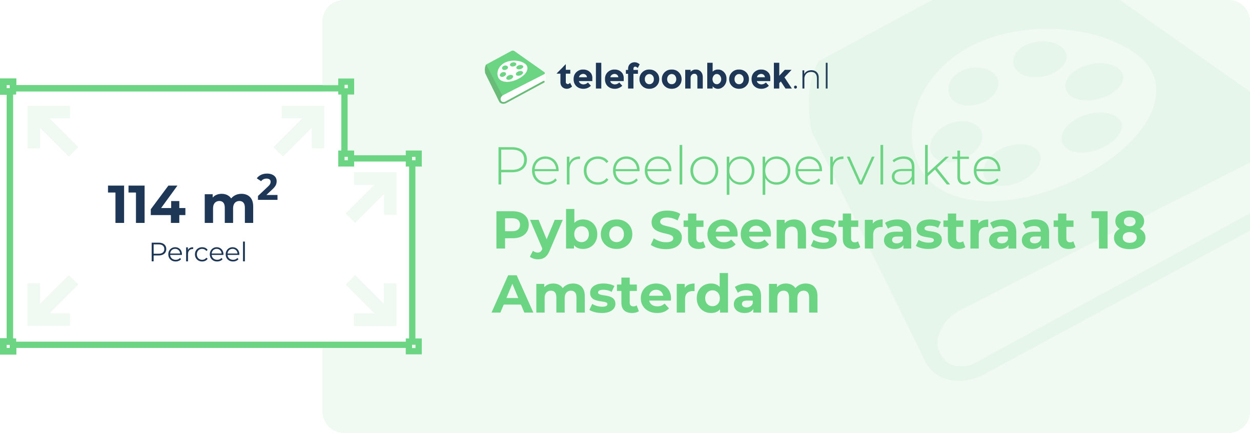 Perceeloppervlakte Pybo Steenstrastraat 18 Amsterdam