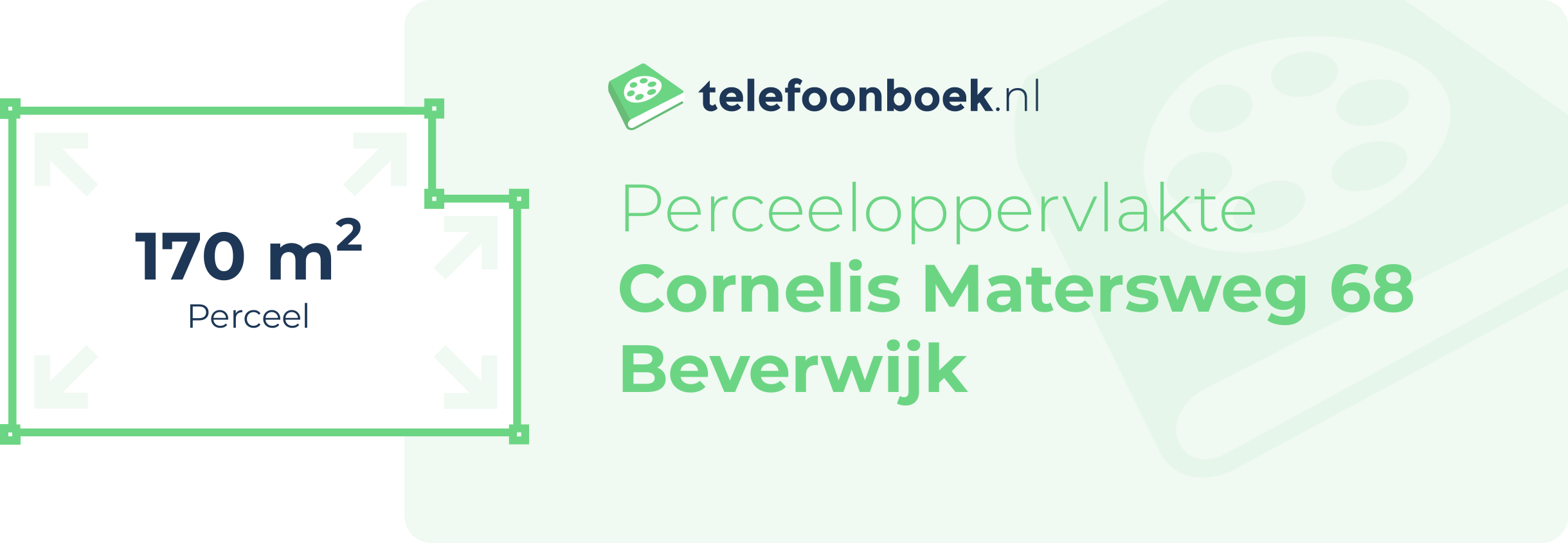 Perceeloppervlakte Cornelis Matersweg 68 Beverwijk
