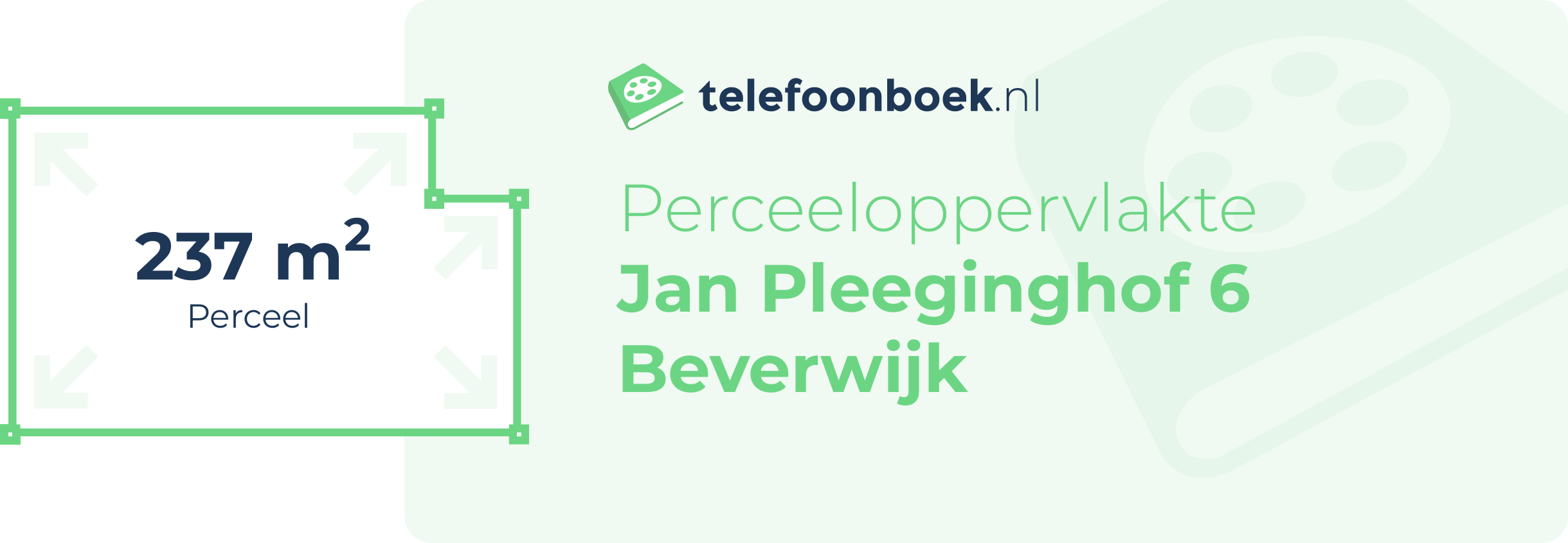 Perceeloppervlakte Jan Pleeginghof 6 Beverwijk
