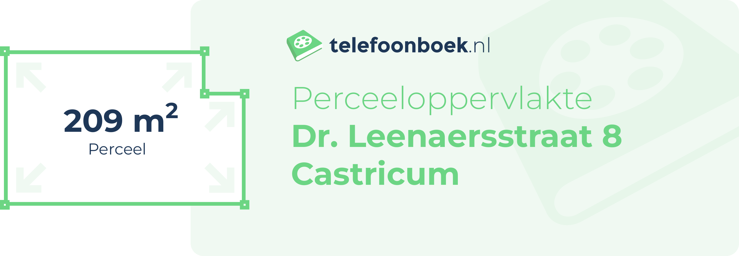 Perceeloppervlakte Dr. Leenaersstraat 8 Castricum