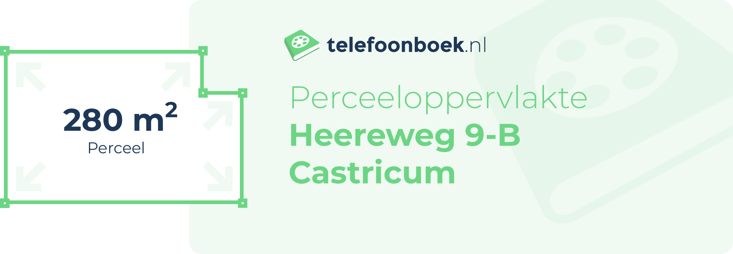 Perceeloppervlakte Heereweg 9-B Castricum